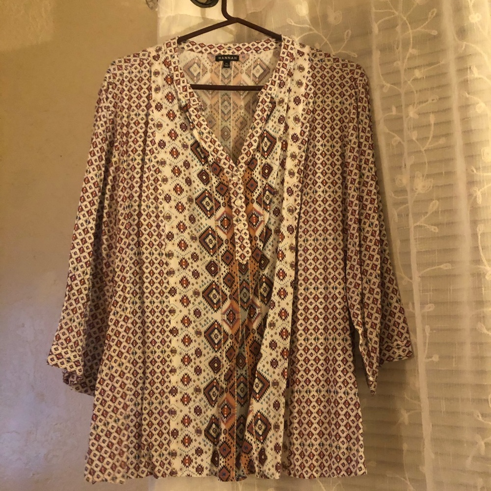 Aztec Print Blouse